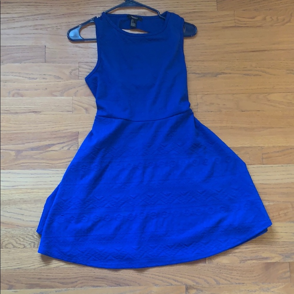 blue dress with pattern